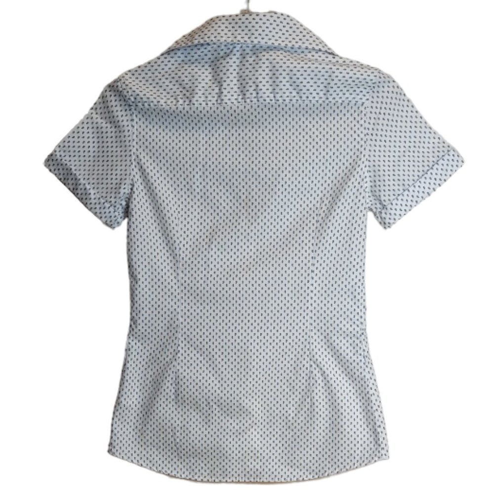 AGLINI PRINT DETAIL SHORT SLEEVE SHIRT S SIZE SMALL FIT - Picture 3 of 5